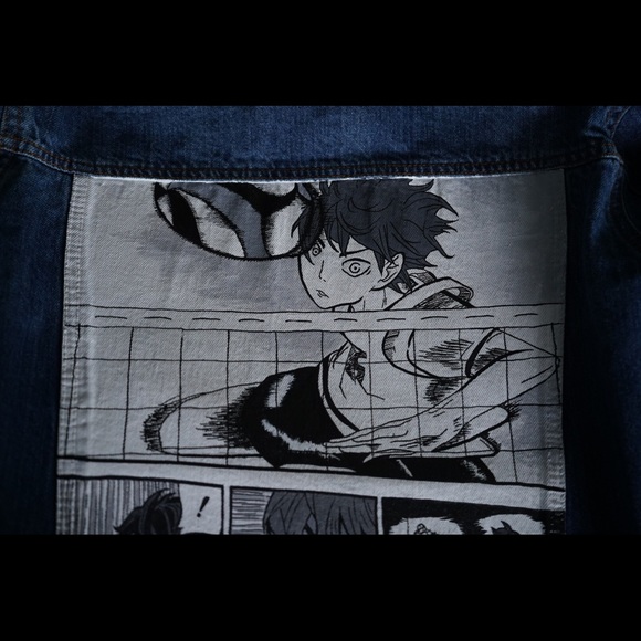 Haikyu Hand Painted Manga Panel Denim Jacket - Picture 11 of 16